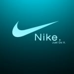 blue nike logo