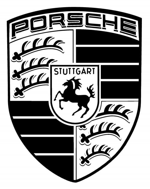 porsche logo black