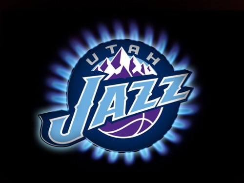 utah jazz logo black