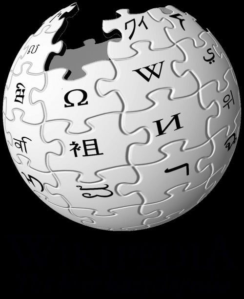 wikipedia black logo
