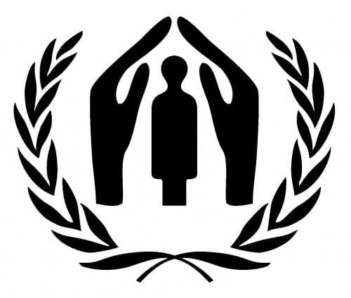 unhcr logo black