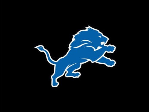 detroit lions logo black